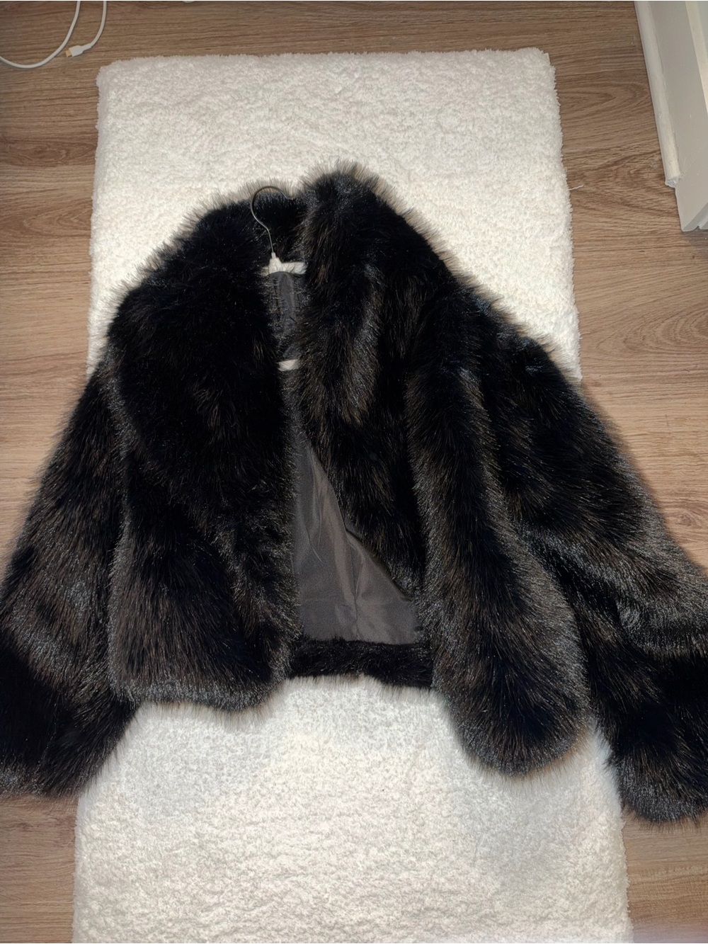 Jason Wu Black Faux Fur Teddy Jacket